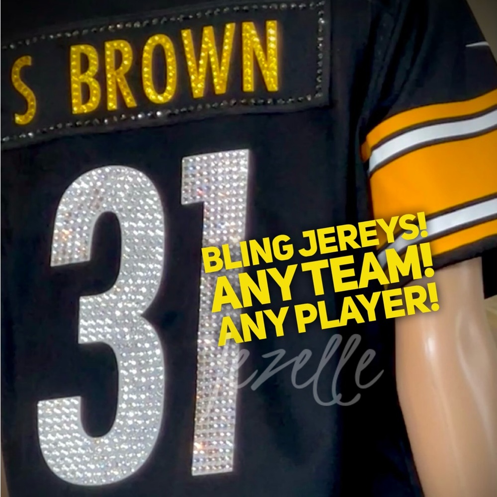 Custom Mahomes Jerseys - Any Player, Any Team! Custom bedazzled *made to order